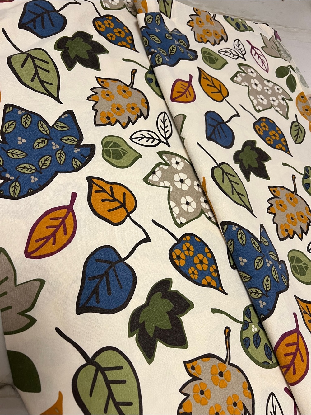 Vintage Target Home Leaf Pattern Shower Curtain, 100% High-grade Cotton: Thick!